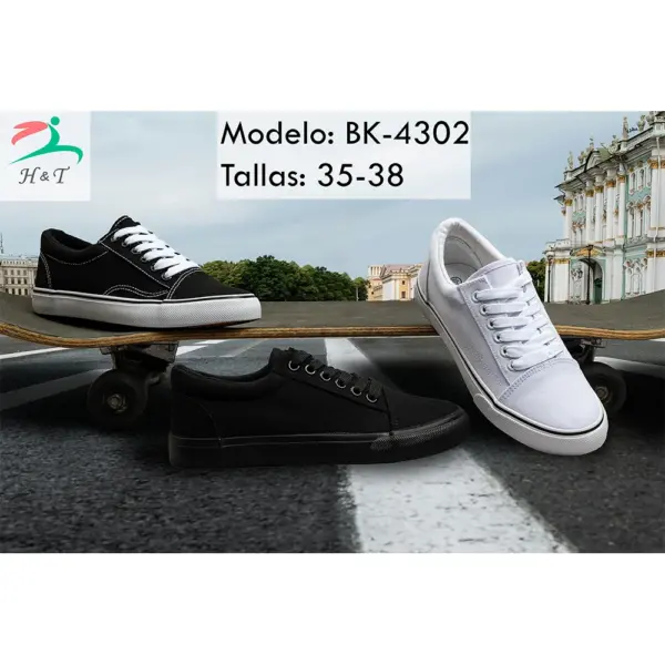 Zapatillas Clásicas Lona/BK-4302 - Image 8