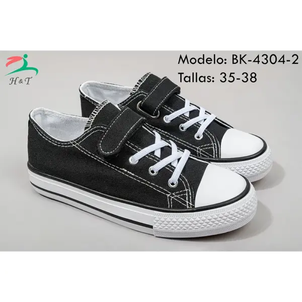Zapatillas Lona Velcro y Cordones/BK-4304 - Image 16