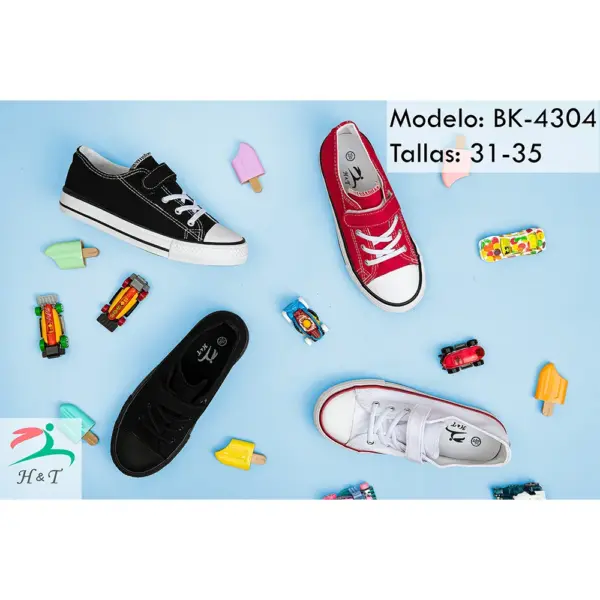 Zapatillas Lona Velcro y Cordones/BK-4304 - Image 15