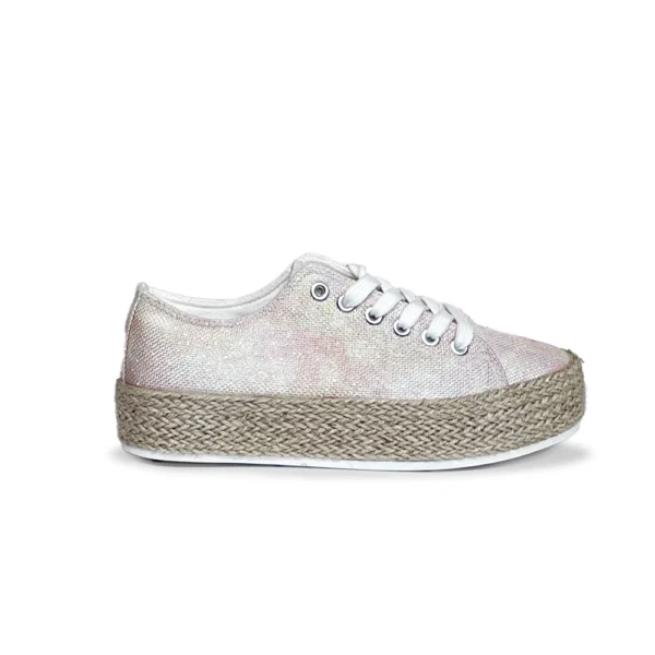 Zapatillas Lona Plataforma Yute/BK-4308