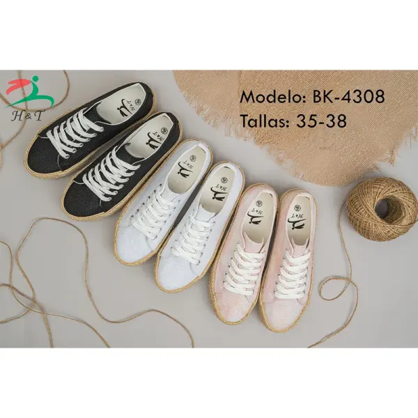 Zapatillas Lona Plataforma Yute/BK-4308 - Image 8