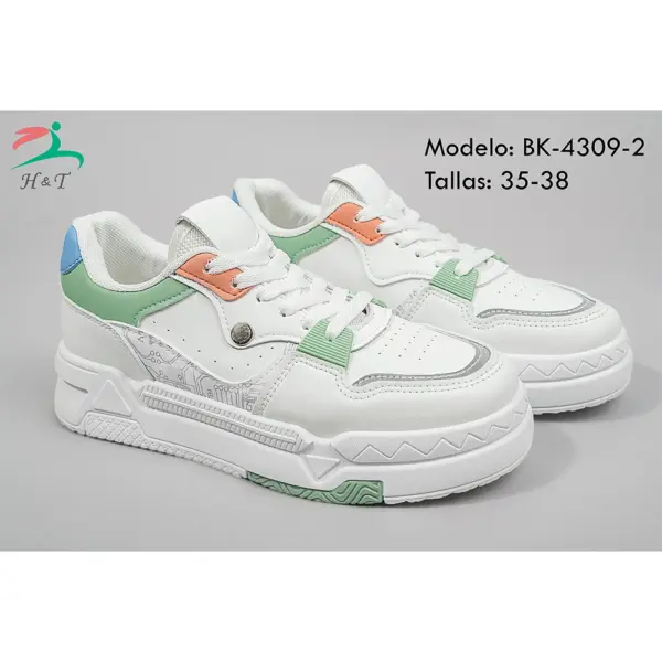 Zapatillas Deportivas Plataforma Diseño Multicolor/BK-4309 - Image 6