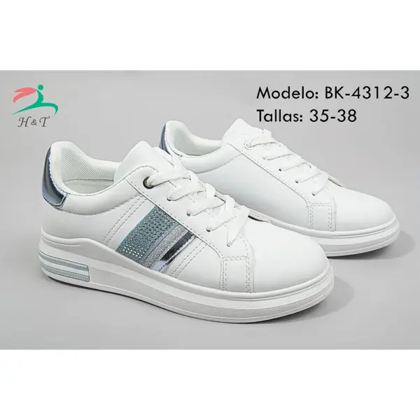 Zapatillas Deportivas con Detalles Metálicos Mujer/BK-4312 - Image 7