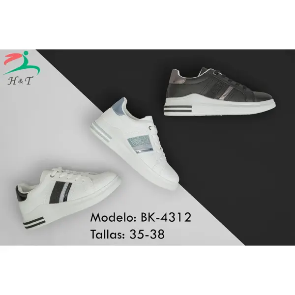Zapatillas Deportivas con Detalles Metálicos Mujer/BK-4312 - Image 9