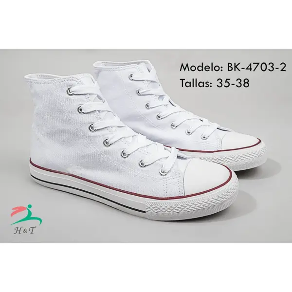 Zapatillas Lona Clásicas Corte Medio/BK-4703 - Image 5