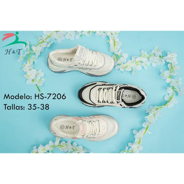 Zapatillas Deportivas con Suela Antideslizante y Plataforma/HS-7206 - Image 4