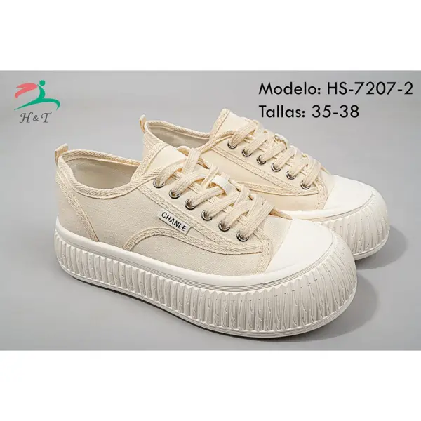 Zapatillas Lona Plataforma Estilo Retro/HS-7207 - Image 6
