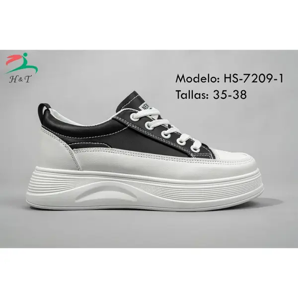 Zapatillas Blancas Plataforma Estilo Minimalista/HS-7209 - Image 5