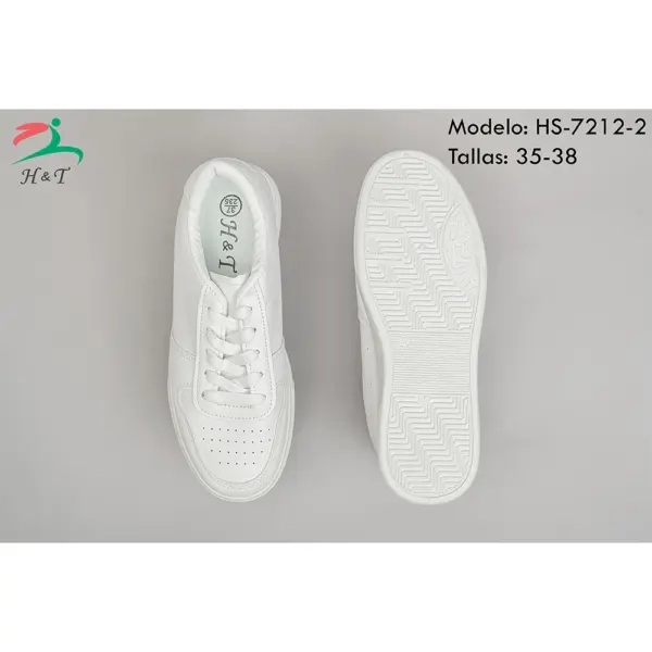 Zapatillas Blancas Estilo Casual Mujer/HS-7212 - Image 6
