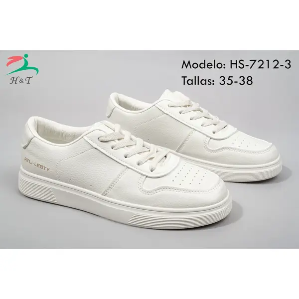 Zapatillas Blancas Estilo Casual Mujer/HS-7212 - Image 7