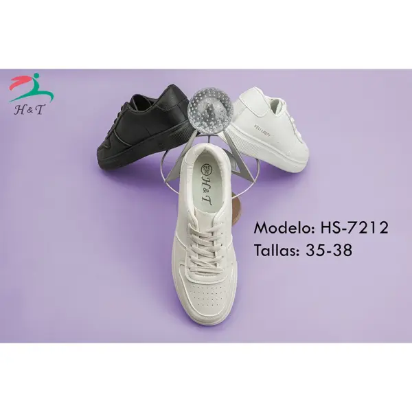 Zapatillas Blancas Estilo Casual Mujer/HS-7212 - Image 4