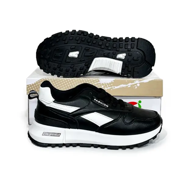 Zapatillas Deportivas Negras Plataforma Antideslizante/HS-7217 - Image 3