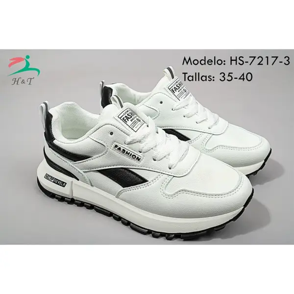 Zapatillas Deportivas Negras Plataforma Antideslizante/HS-7217 - Image 6