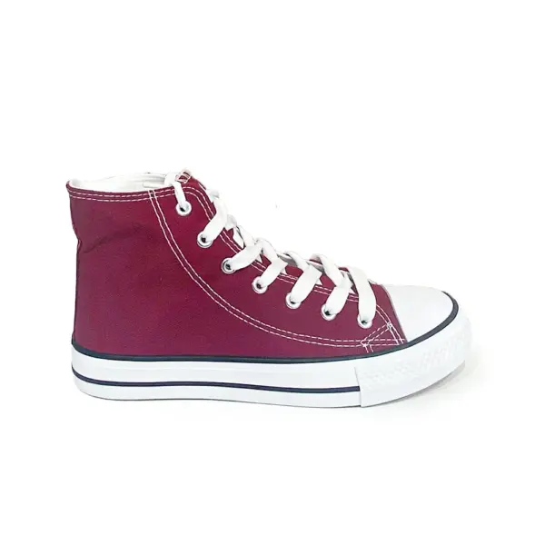 Zapatillas Lona Rosas Corte Medio/HS-7351 - Image 4