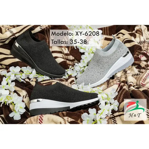 Zapatillas Tejidas con Brillos/XY-6208 - Image 8