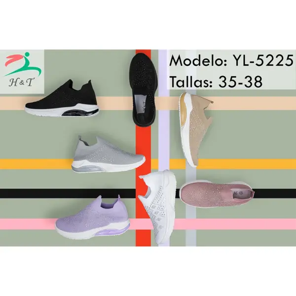 Tenis Sin Cordones Cristales Suela Antideslizante/YL-5225 - Image 7