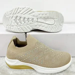 Tenis Sin Cordones Cristales Suela Antideslizante/YL-5225