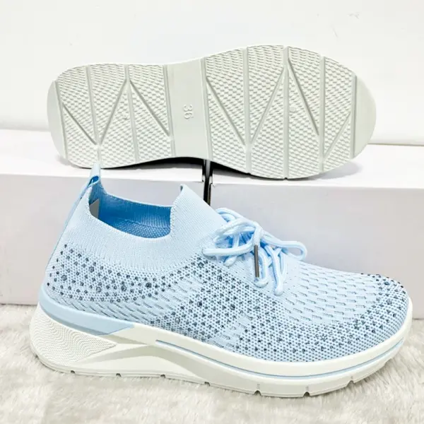 Tenis Tejidos Suela Antideslizante Cordones Ajustables/YL-5228