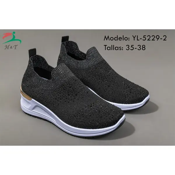 Tenis Cómodos Diseño Tejido Suela Antideslizante/YL-5229 - Image 8