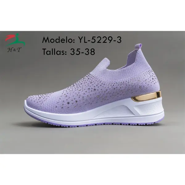 Tenis Cómodos Diseño Tejido Suela Antideslizante/YL-5229 - Image 9