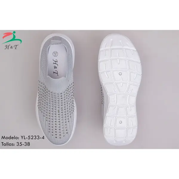 Tenis Tejido Transpirable Detalles Brillantes/YL-5233 - Image 9