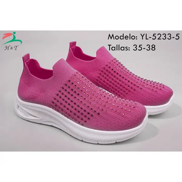 Tenis Tejido Transpirable Detalles Brillantes/YL-5233 - Image 10