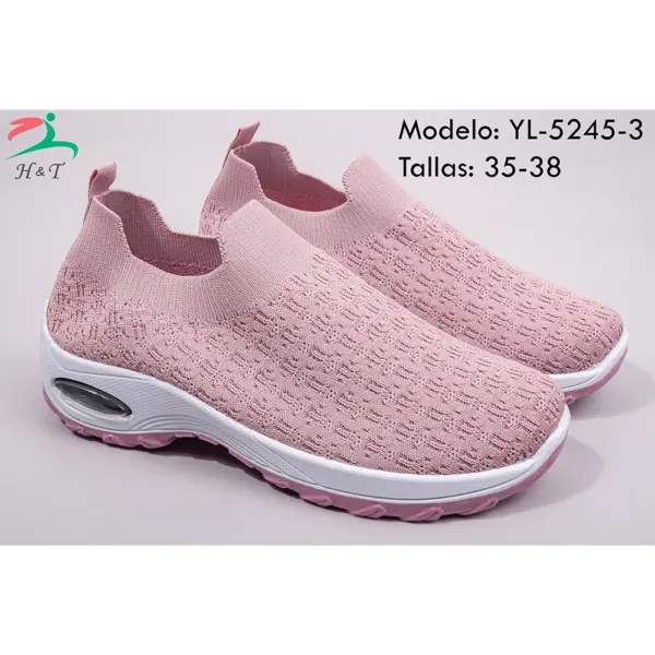 Zapatos Deportivos Punto Tejido Suela Amortiguación/YL-5245 - Image 12