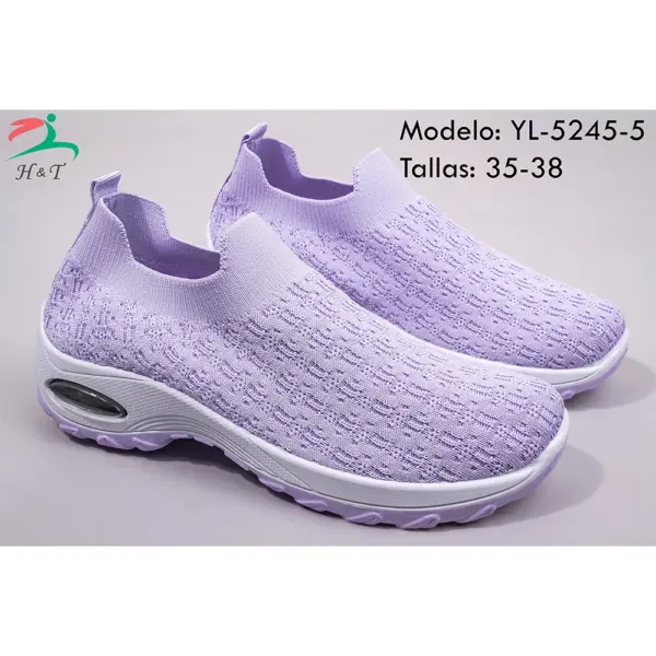 Zapatos Deportivos Punto Tejido Suela Amortiguación/YL-5245 - Image 14