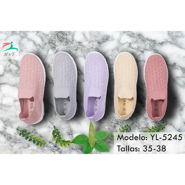 Zapatos Deportivos Punto Tejido Suela Amortiguación/YL-5245 - Image 9