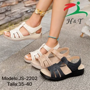 Sandalias Guarache Moderna Suela Suave Velcro Mujer/JS-2202
