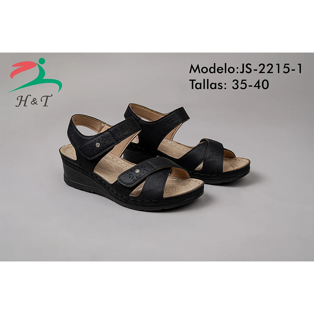 Sandalias de Plataforma Velcro Comoda Mujer/JS-2215 - Image 3