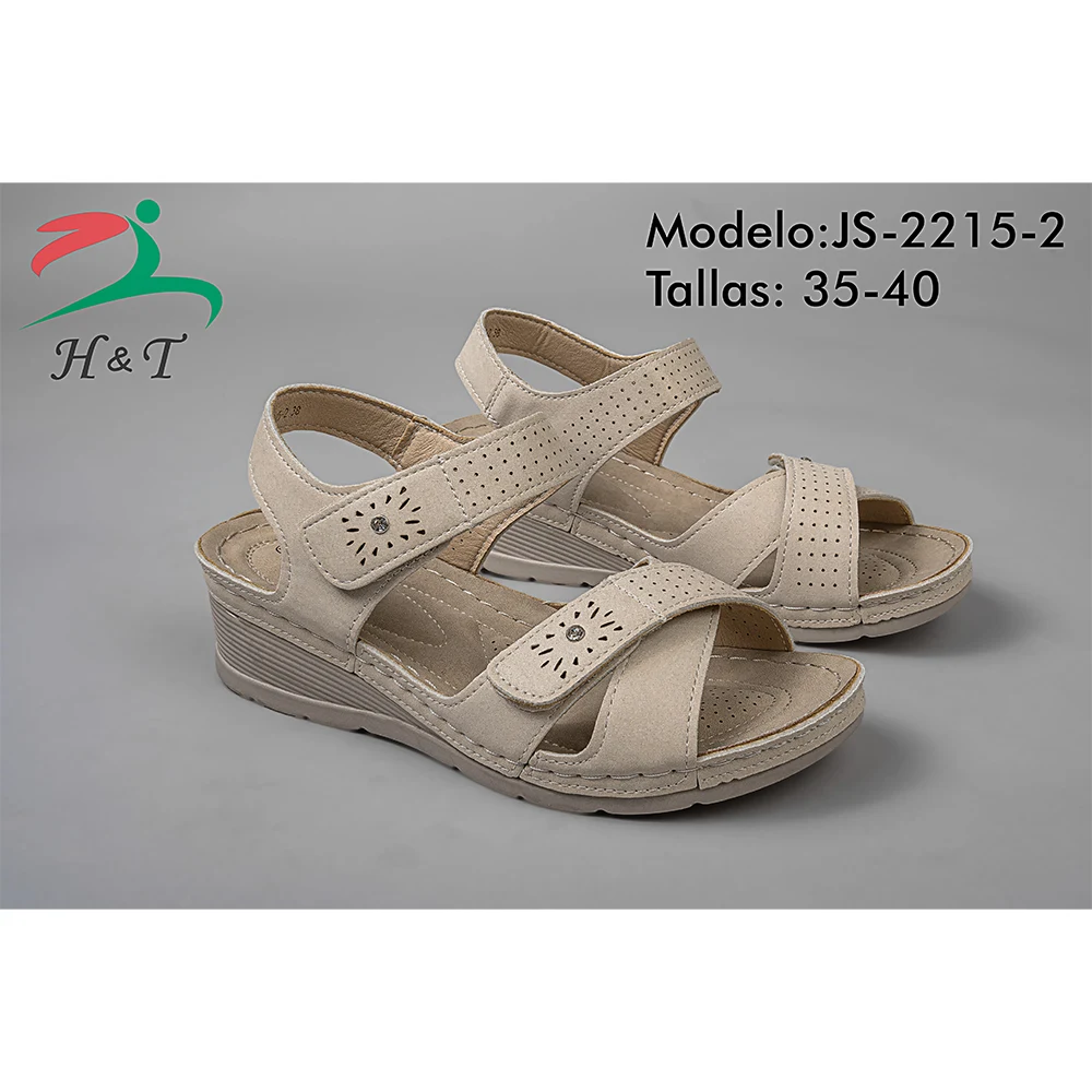 Sandalias de Plataforma Velcro Comoda Mujer/JS-2215 - Image 4