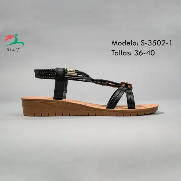 Sandalias Elegantes con Detalles Metálicos - Mujer/S-3502 - Image 2