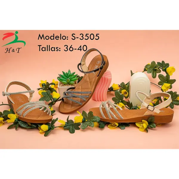 Sandalias con Strass y Hebilla - Mujer/S-3505 - Image 4
