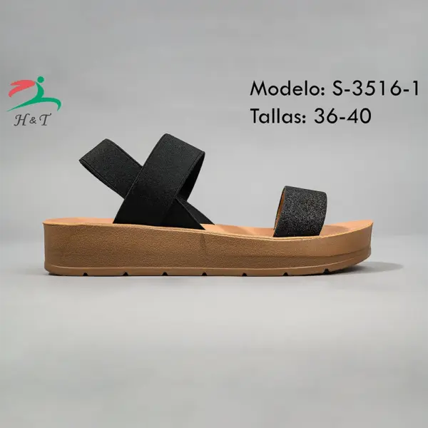Sandalias con Plataforma y Detalle Brillante - Mujer/S-3516 - Image 2