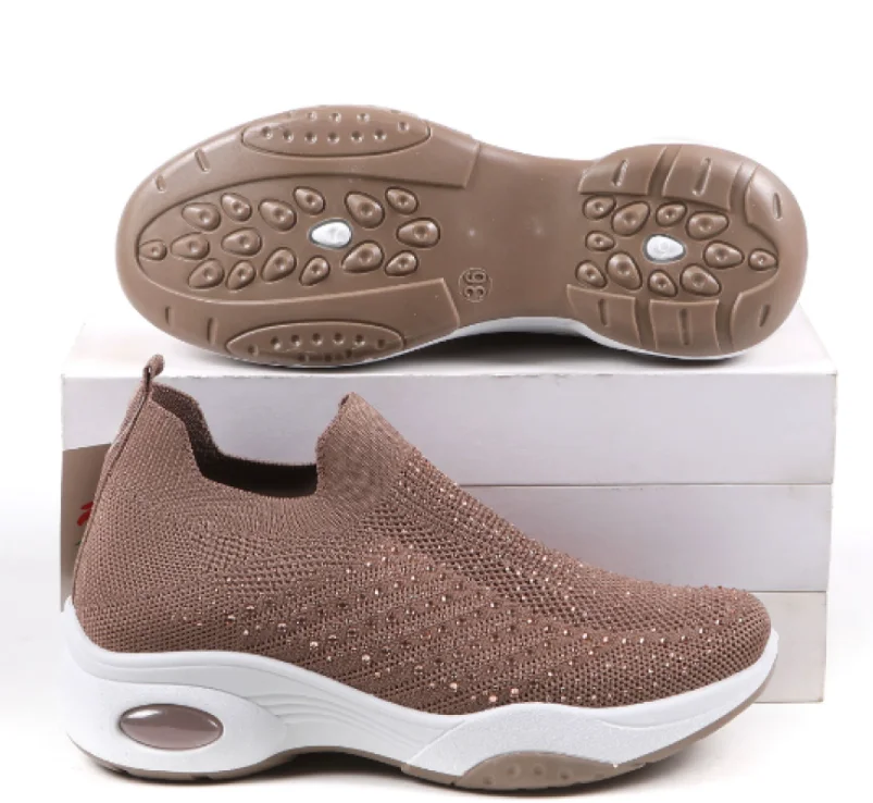 Calzado Tenis Slip-On Brillantes Cómodos Brillitos Mujer/YL-5258 - Image 11