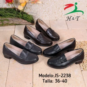 Mocasín Elegante Tacón Bajo Mujer/JS-2238