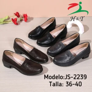 Mocasín Elegante Diseño Tacón Bajo Mujer/JS-2239