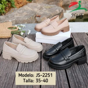Mocasín Chunky Clásico Tacón Mujer/JS-2251