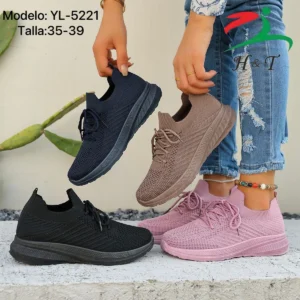 Tenis Agujeta Flexibles Cómodos Mujer/YL-5221