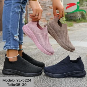 Tenis Cómodos Flexibles Plataforma Mujer/YL-5224